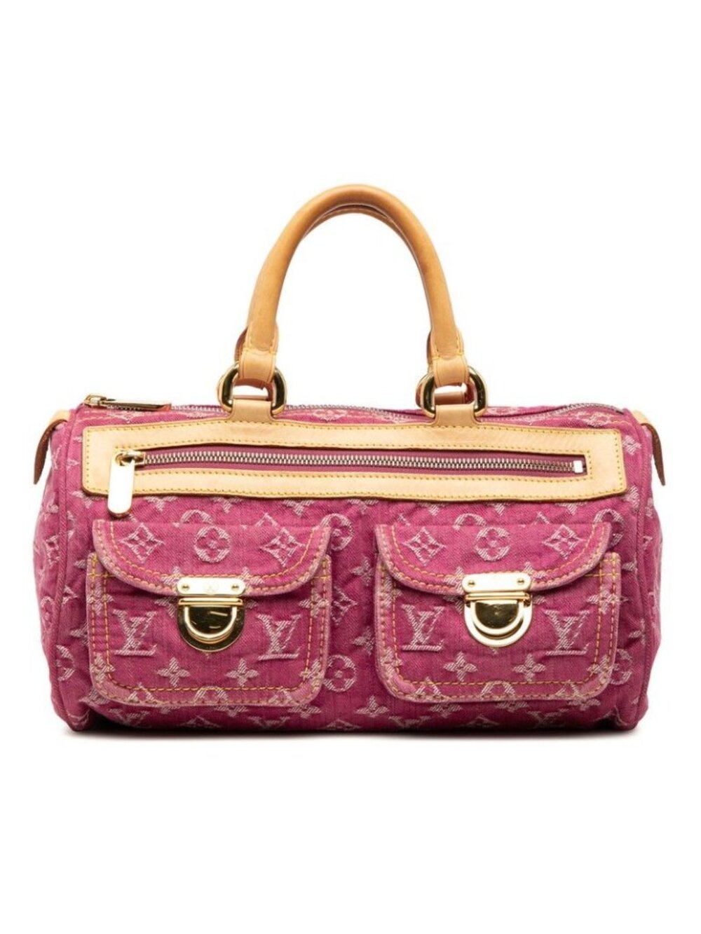 Louis Vuitton Monogram Denim Neo Speedy Handbag Pink